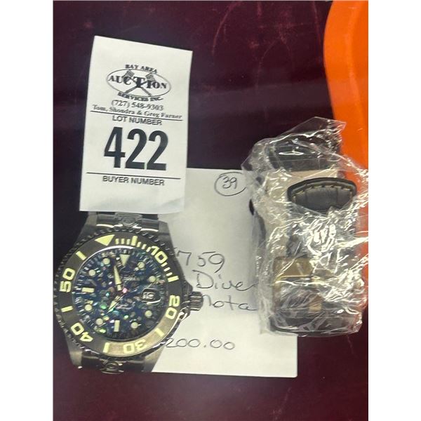 Invicta Watch # 35759 Gun Metal w/Abalone Face Grand Diver