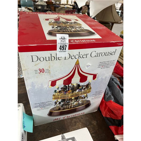 Double Decker Christmas Carousel In Box