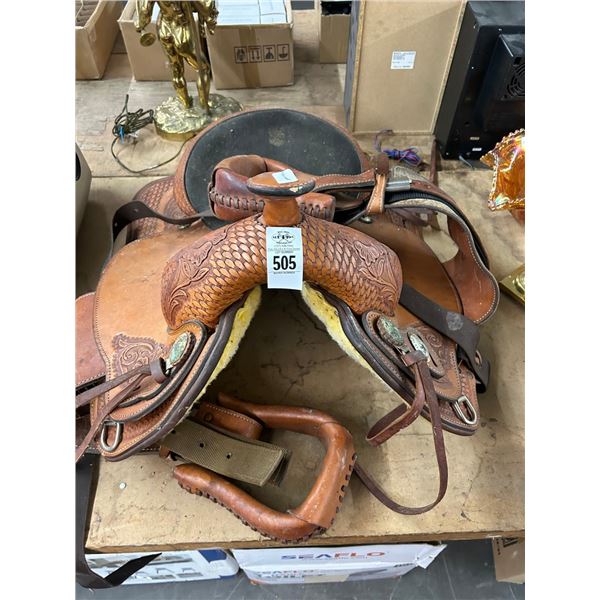 Leather Riding Saddle