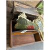 Image 1 : Wooden Basket, Tapestry, Small Stool