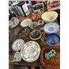 Image 2 : Carnival Glass, Asst. Collector Dishes/Bowls, Roseville Candlesticks
