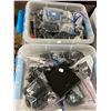 Image 2 : Lidded Tubes w/Asst. Electronics/Adapters