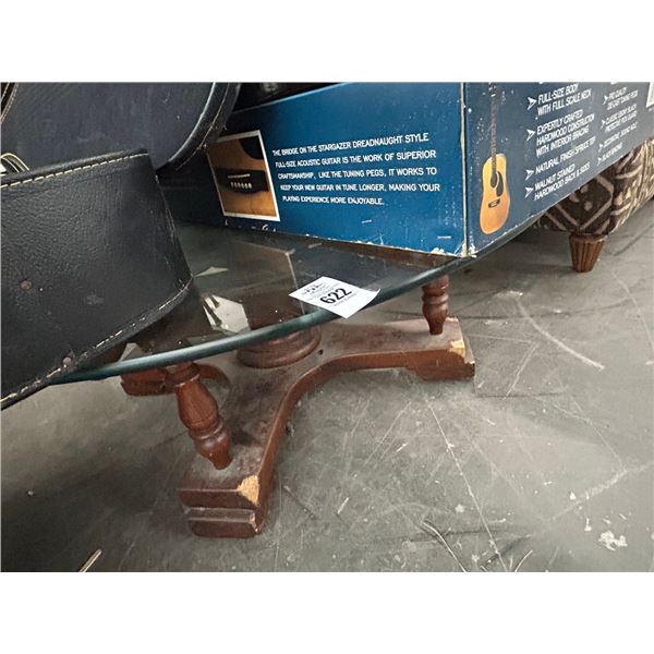 Shipwheels Glasstop Coffee Table