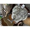 Image 1 : Metal Butterfly Motif 3 Tier Serving Tray