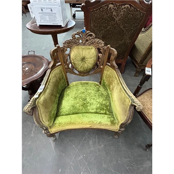 Antique Padded Mahogany Armchair
