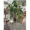 Image 2 : Ornate Iron Base Clay Pots - Pair
