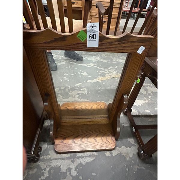 Oak Trim Dresser Mirror - No Shipping