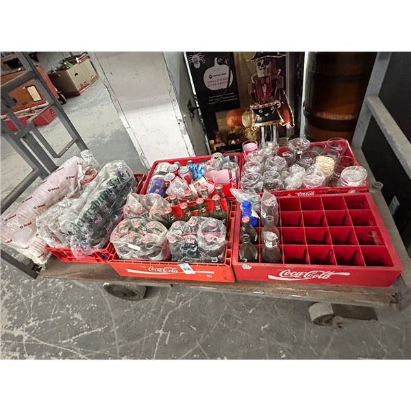 Coca Cola Bottle Trays, Asst. Souvenir Bottles, Trays, Cups