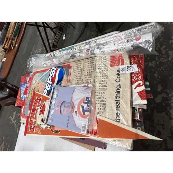 Asst. Vintage Posters, Souvenirs, Décor