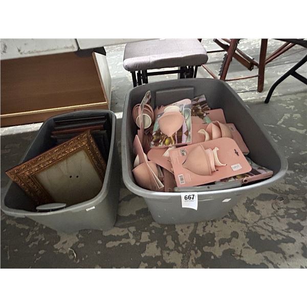 Bins w/Photo Frames, Funnels