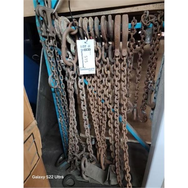 LOT DE CHAÎNES DE LEVAGE ET DE REMORQUAGE