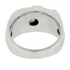 Image 2 : Men's 10k White Gold 0.40 ctw Channel Set Diamond Dual Finish Wide Band Ring