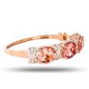 Image 2 : 34.82 ctw Morganite and 2.48 ctw Diamond 14K Rose and White Gold Bangle