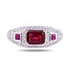 Image 1 : 1.34 ctw Ruby and 0.85 ctw Diamond Platinum Ring