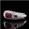 Image 2 : 1.34 ctw Ruby and 0.85 ctw Diamond Platinum Ring