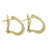 Image 3 : Classic 14K Yellow Gold 0.42 ctw Round Channel Diamond Huggie Cuff Omega Earring