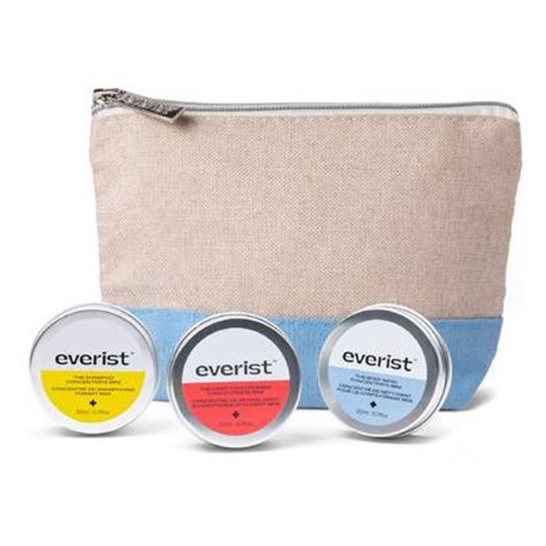 Everist Shower Essentials Travel Kit with Three Items