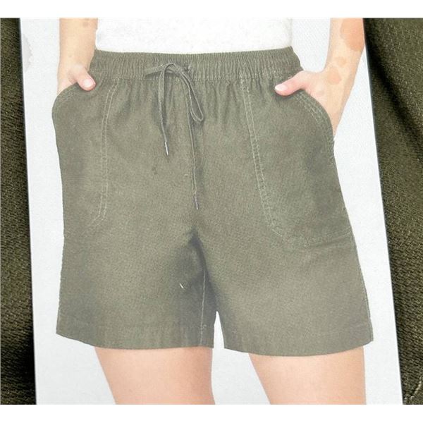 Women’s Medium Tahari Green Drawstring Shorts,