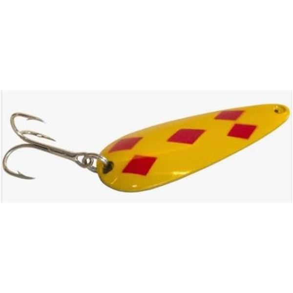 5 Len Thompson No. 00 YR-S Fishing Lures, Yellow and Red