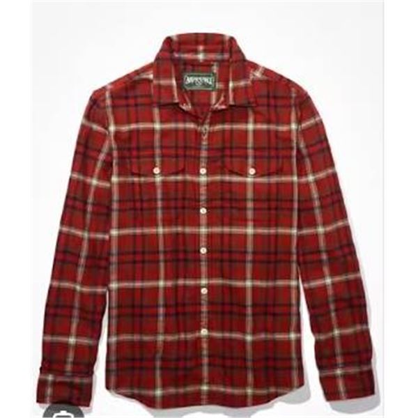 Wind River Heritage Red Plaid Flannel Shirt, 2XL/2TG, Stretch Extendible