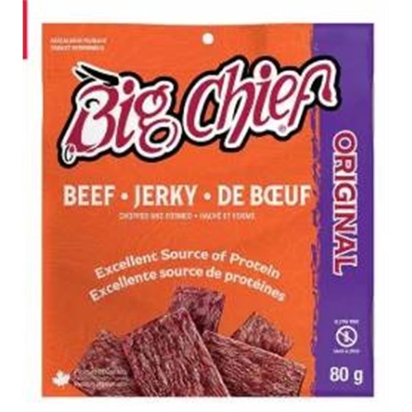 Big Chief Beef Jerky Original 80g Each – Set of 4