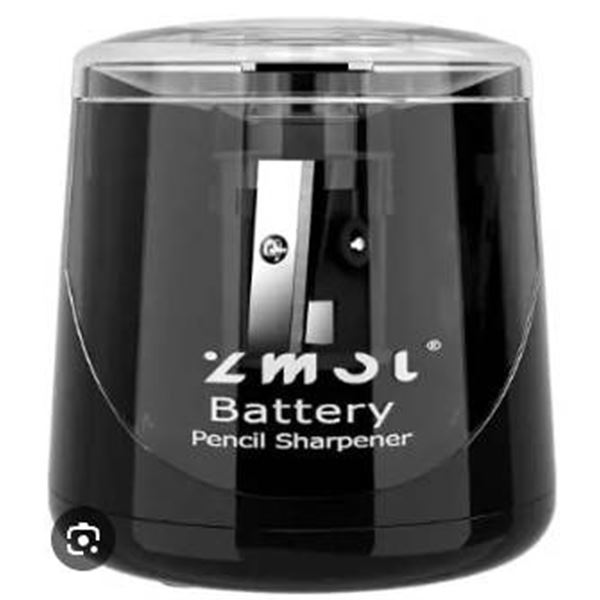 ZMOL X003ZO10B7 Battery-Operated Pencil Sharpener, Black