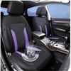 Image 1 : CarGrand GD407-3 Seat Cover Set, 9-Piece, Black and Purple