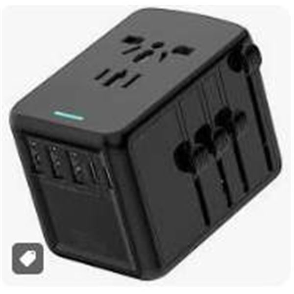 Universal 35W PD Travel Adapter with Dual C Ports and Multi-Plug Compatibility