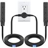 Image 1 : HOUHUI Twin Extension Cord Power Strip 3 Prong