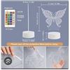 Image 1 : Fullosun 3D Lamp with Butterfly Design and Remote Control