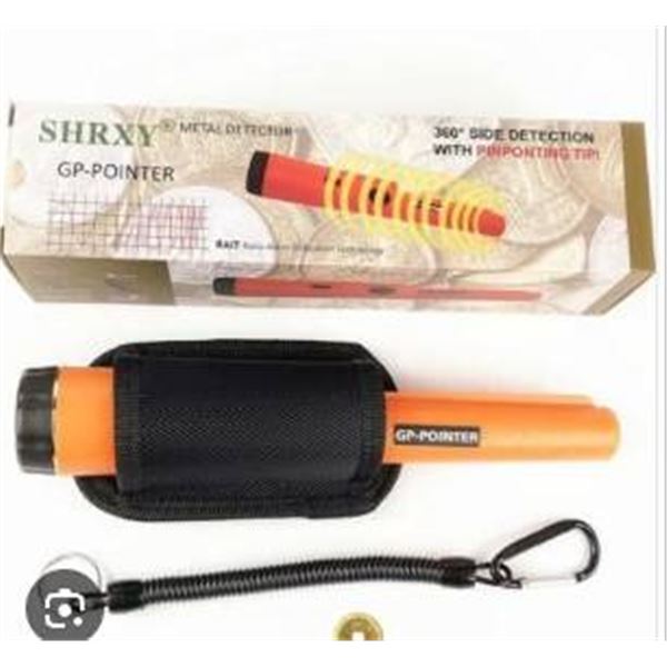 Metal Detector with 360-Degree Side Detection and Pinpointing Tip