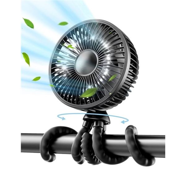 Gaiatop Stroller Battery Operated Flexible Arm Fan, Model X003GFYBP7