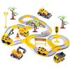 Image 1 : Engineering Rail Car,Construction Race Tracks for Kids Toy, DIY Collage Flexible Track Toys Set