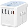 Image 1 : Universal Travel Adapter 35W PD Fast Charging Offers International Plug Converter Worldwide Travel C