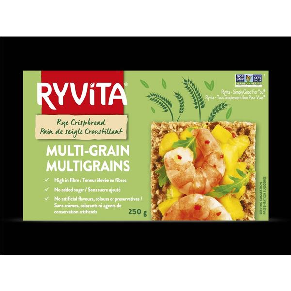 Ryvita Multi-Grain Crispbread 3 x 250 g Packages