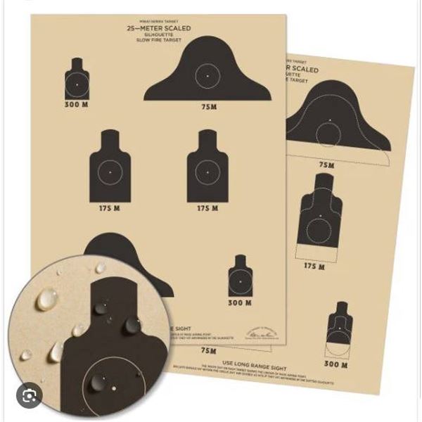 Rite in the Rain No. 9128X 25-Meter Silhouette Slow Fire Targets