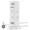 Image 1 : Alitaye Power Tower With USB Ports and Outlets, White