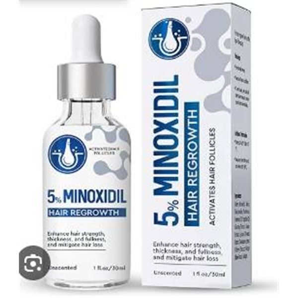 5% Minoxidil Hair Regrowth Solution, 2×30 mL, Unscented