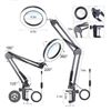 Image 1 : LED Magnifying Lamp with Clamp and Light