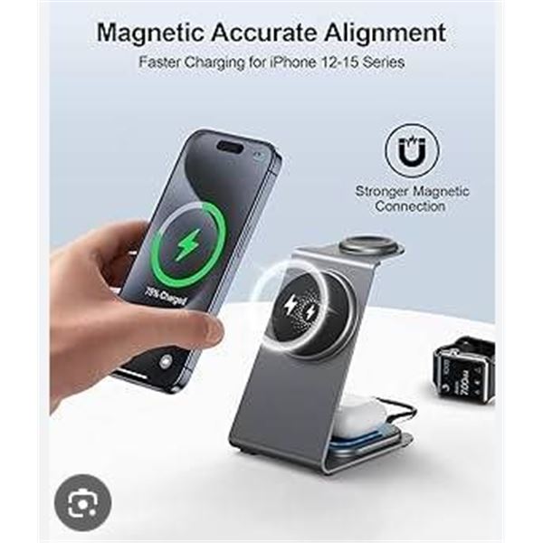 3-in-1 Wireless Charger Stand T6 With 15W Max Power