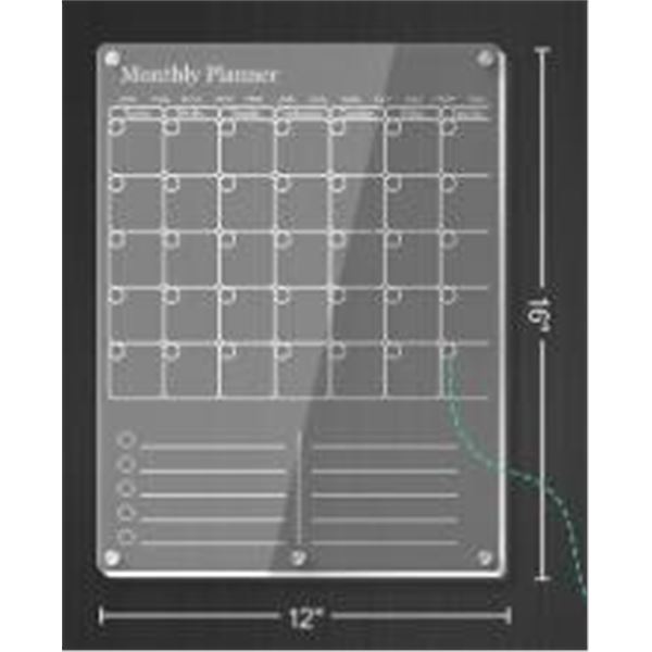 Acrylic Monthly Planner with Accessories and Writing Tools