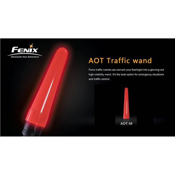 Lot of 2 Fenix AOT-M Red Traffic Wand for Flashlights