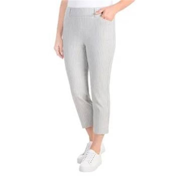 Hilary Radley Womens Pull-On Striped Pants, Size 10