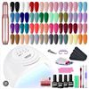 Image 1 : Jodsone Gel Nail Polish Kit With UV Light, 36 Bottles