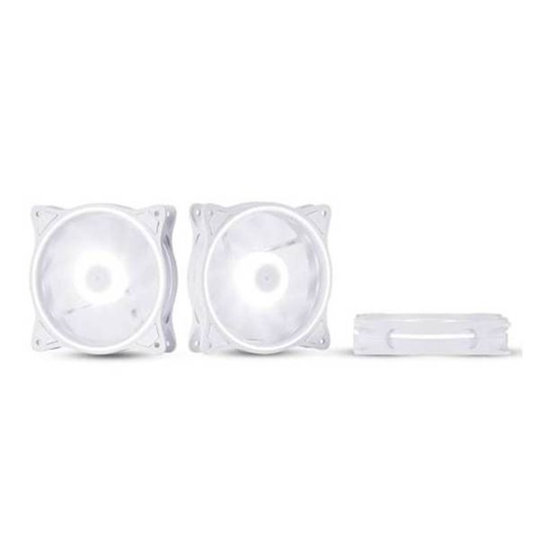 Heccooling WJN White Computer Fans – Pack of 3, 120x120x25mm, 12V DC