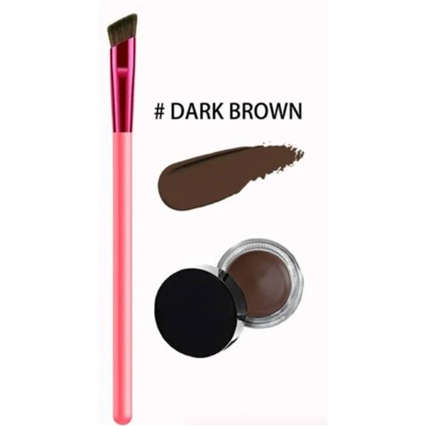 Multifunctional Brow Brush & Cream Kit – Dual Angled Eyebrow & Eyeliner Applicator, With Da