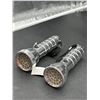 Image 3 : Lot of Two Handheld LED Flashlights with Metallic Finish
