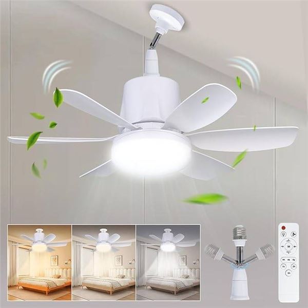 ANAREX LED Light Fan with 6 Blades and Adjustable Features