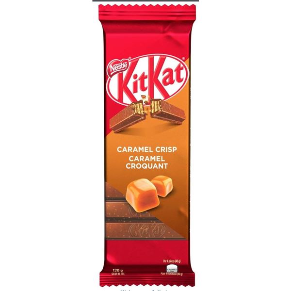 Lot of 7 Nestle KitKat Caramel Crisp, 120g Each