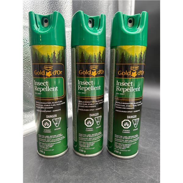 Co-op Gold Insect Repellent Spray 25 Percent DEET 3×230 g